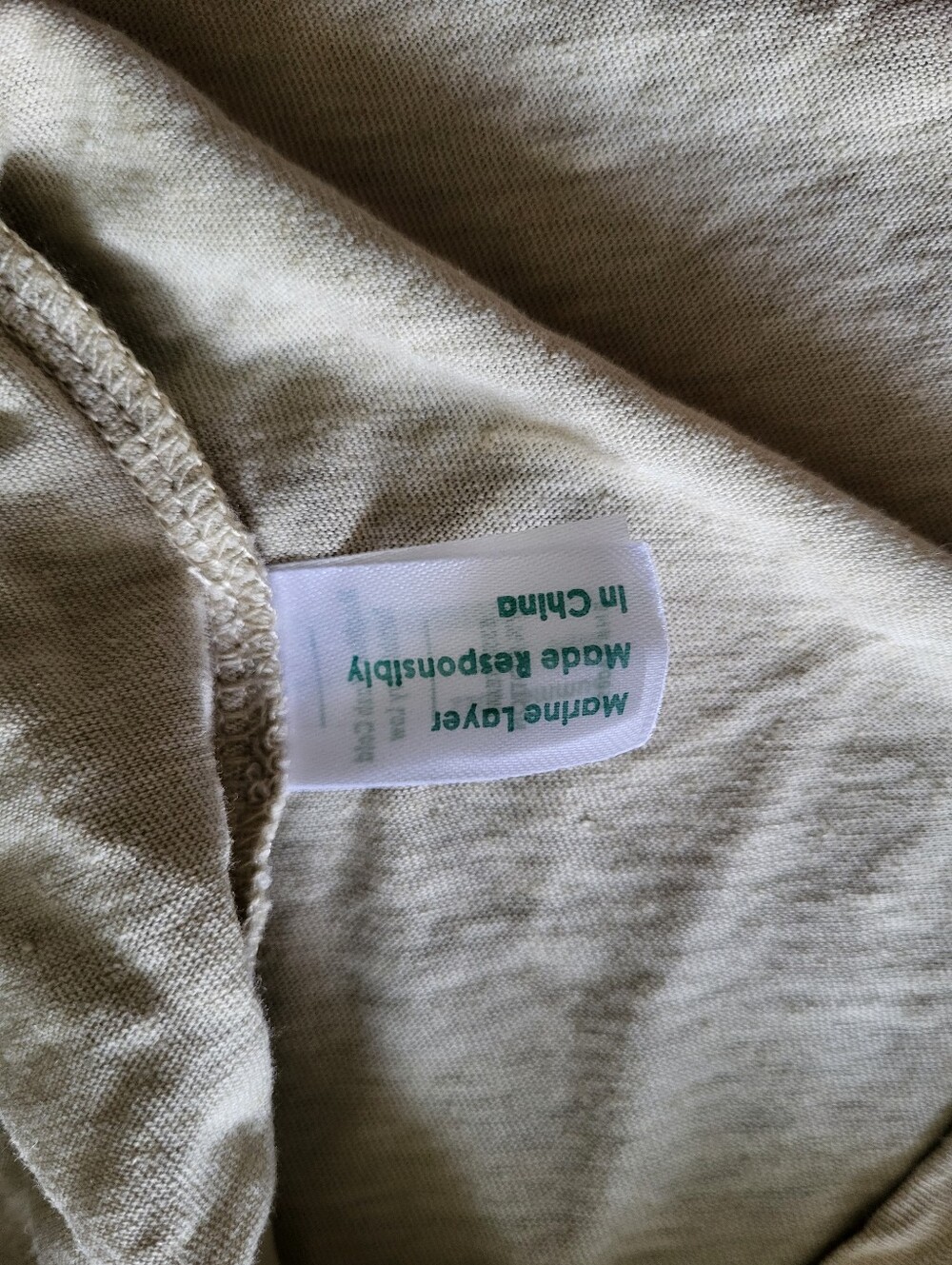 Marine Layer Slub Pocket Lightweight Tee Men's Size M Sage Green Style# 14970 - Picture 7 of 7